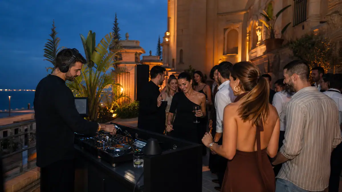 Celebración en una terraza